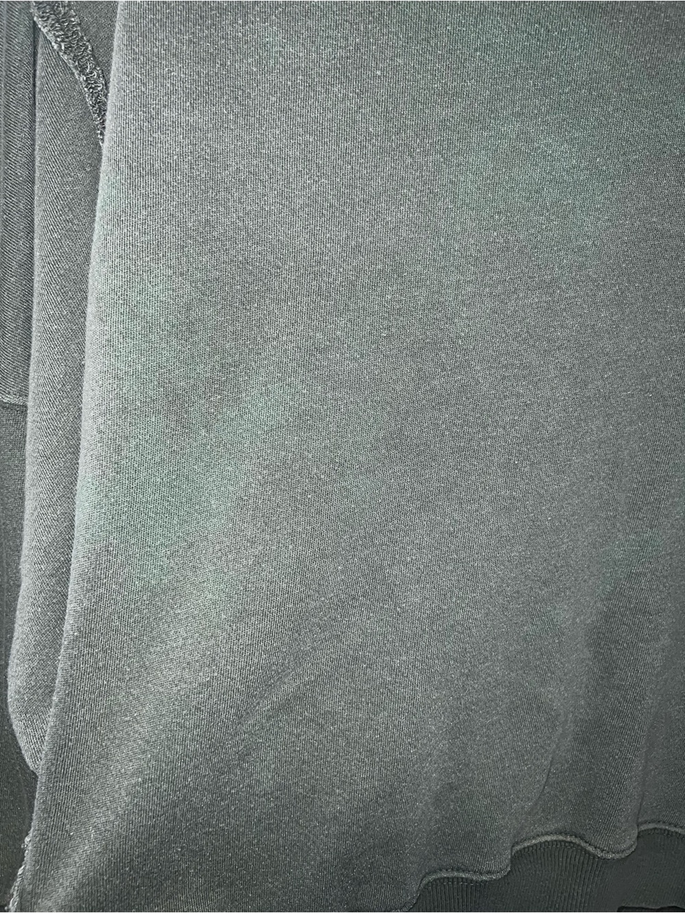 We The Free Washed Olive Green Raw-Edge Pullover Sweatshirt - Picture 2 of 6